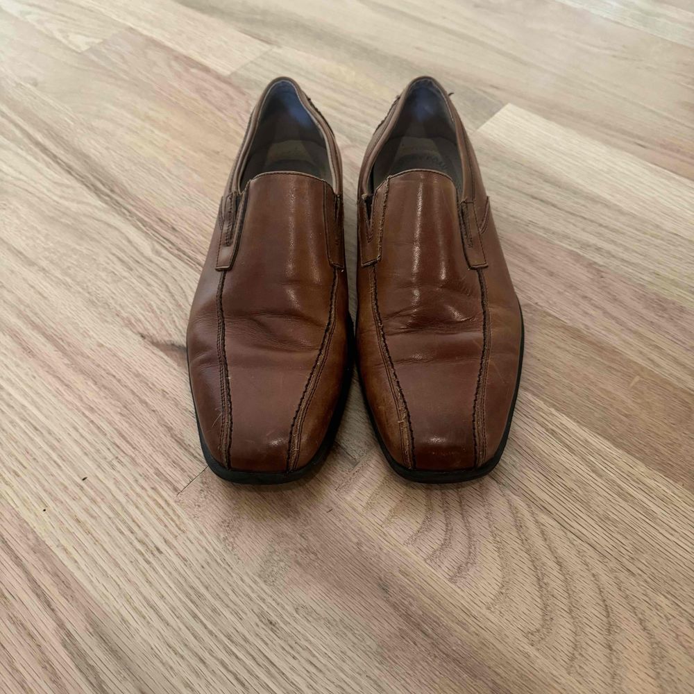 Ecco Boys Brown Leather Moccasin Casual Shoes Size 5M